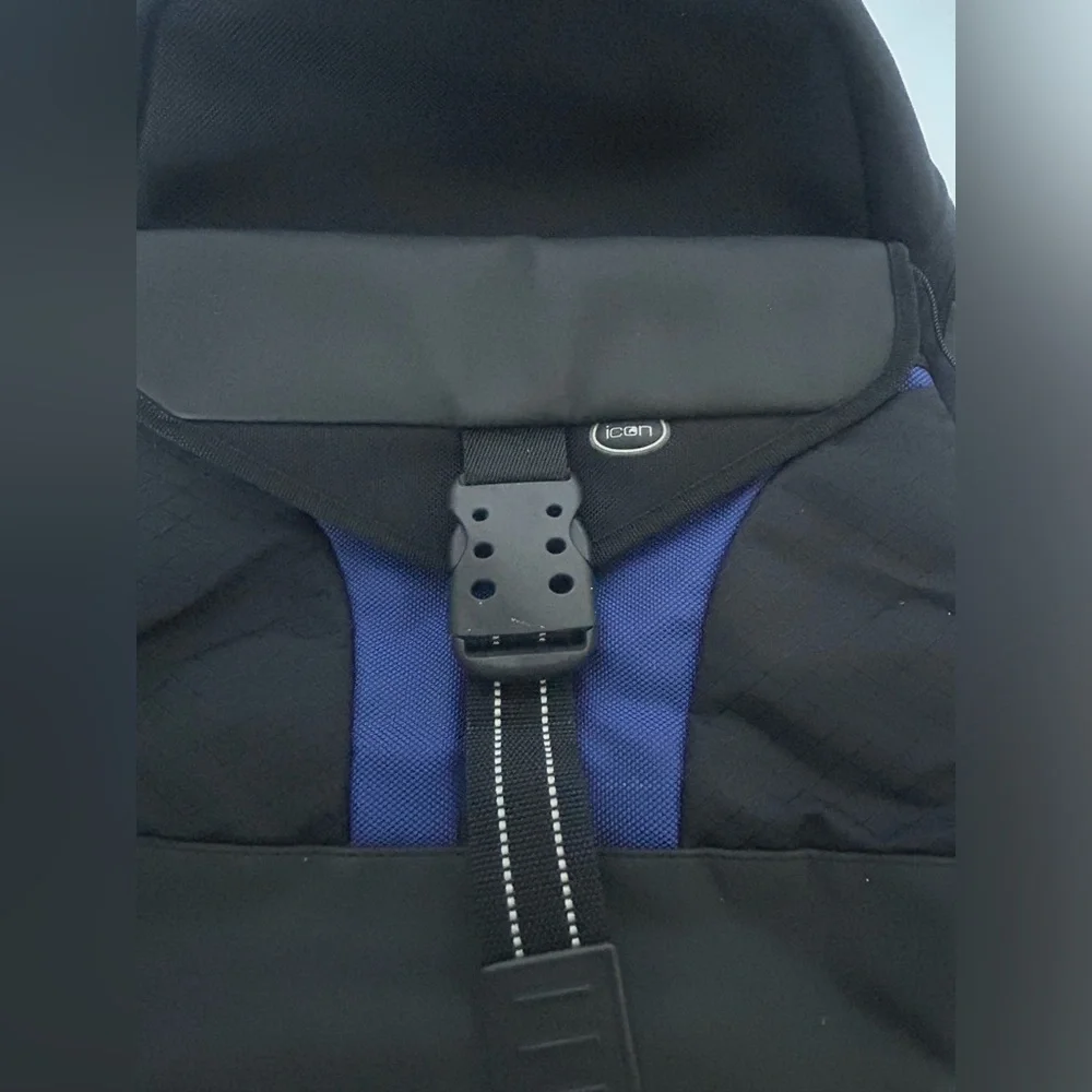 Icon Laptop Tech Pack, 16” Black And Blue‎ Multiple Compartments Sturdy